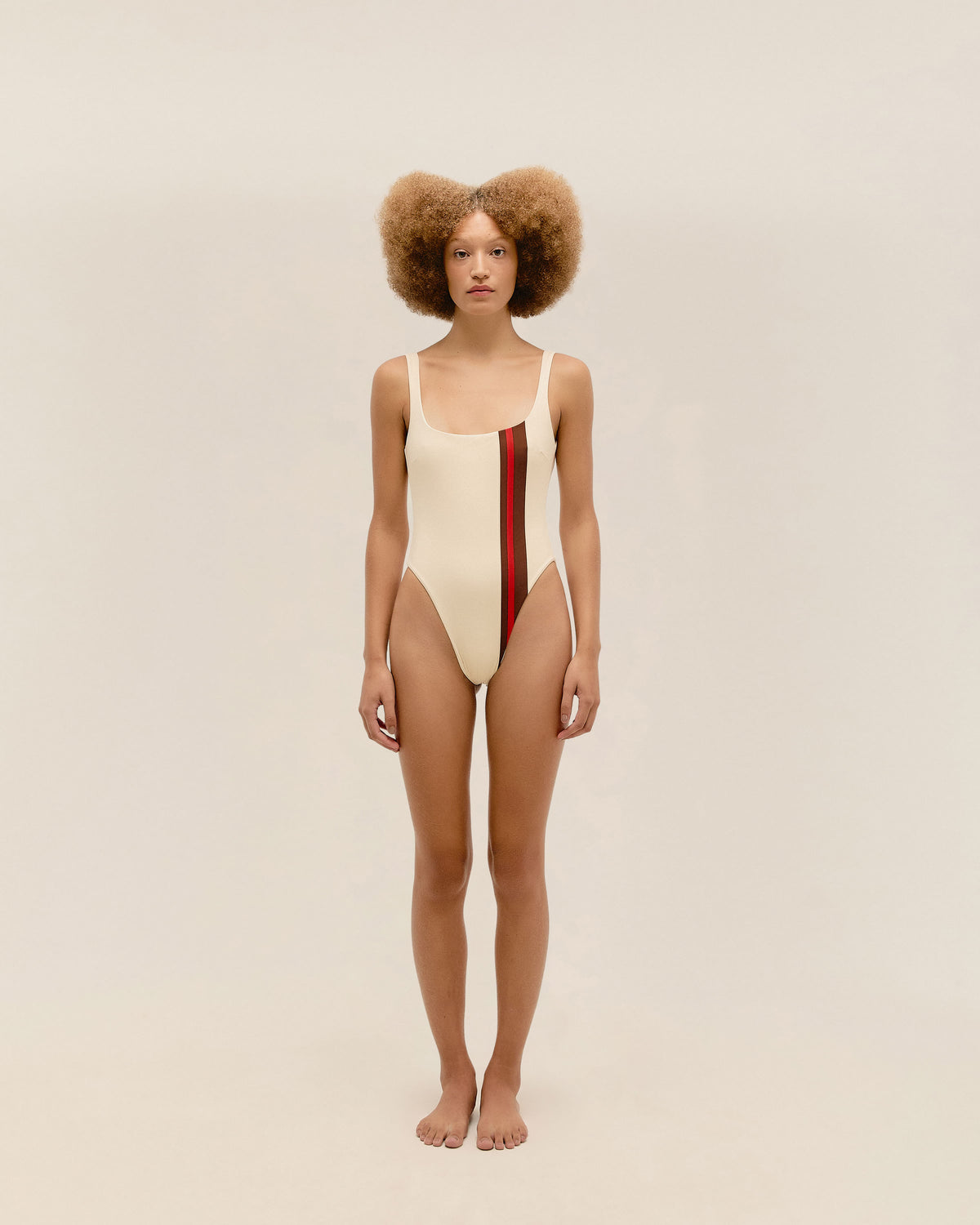 MAILLOT THIDU À MOTIFS BLANCS AVEC BANDES SPORTIVES