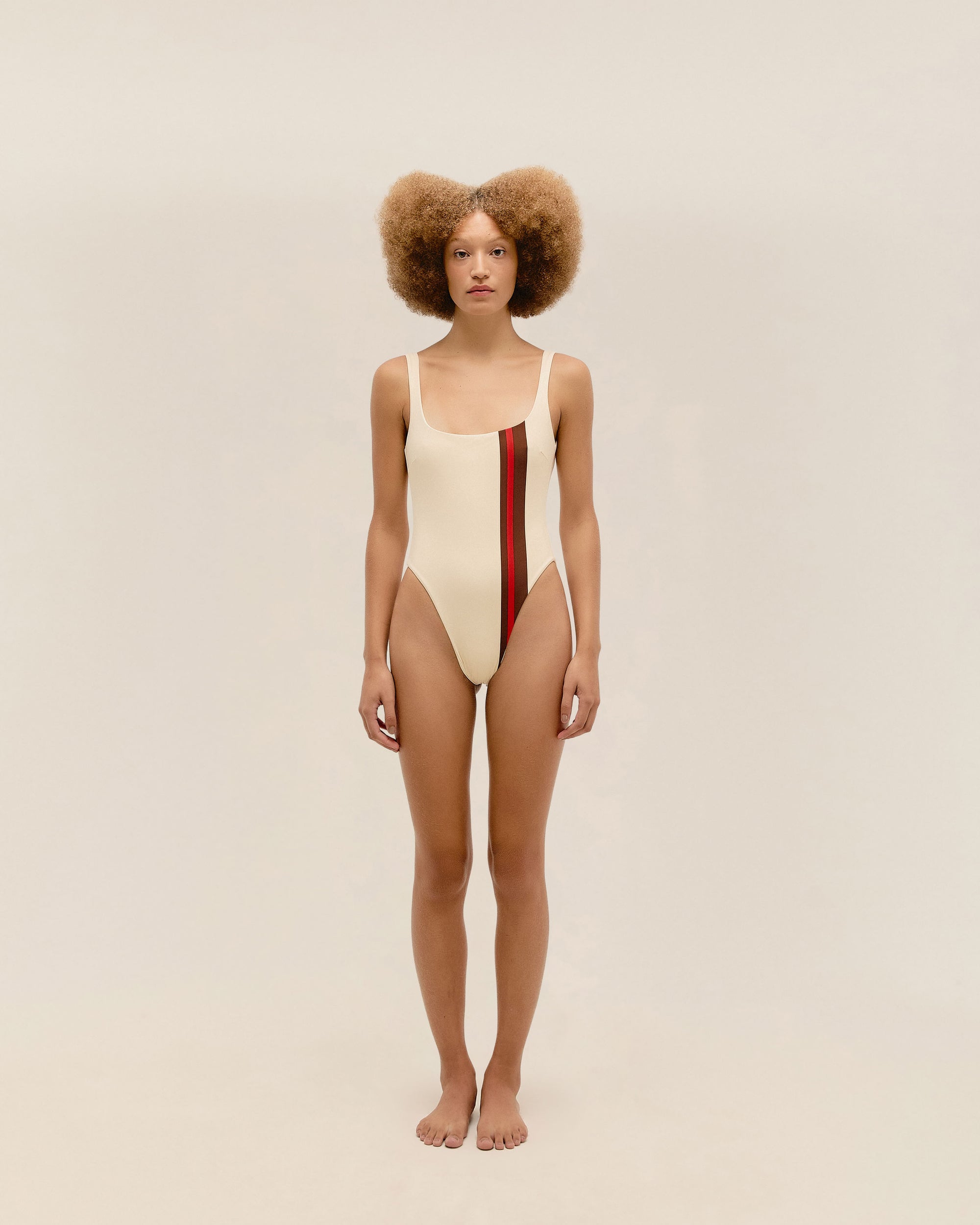 MAILLOT THIDU À MOTIFS BLANCS AVEC BANDES SPORTIVES