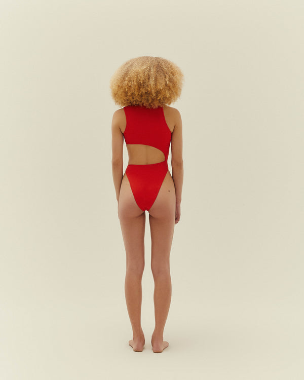ADRIANA RED SHIFT SWIMSUIT