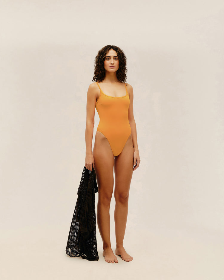 PIPPING THIDU SWIMSUIT MANDARINA ORANGE