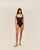 MAILLOT DE BAIN GABI EN CRÊPE COHIBA MARRON