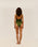 Costume da bagno a righe Raquel verde oliva