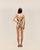 PIPPING THIDU SWIMSUIT OLIVE STRIPES
