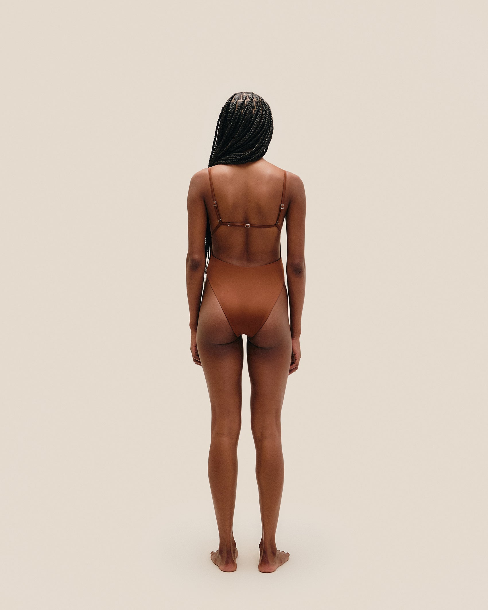 NINA SWIMSUIT MID BROWN