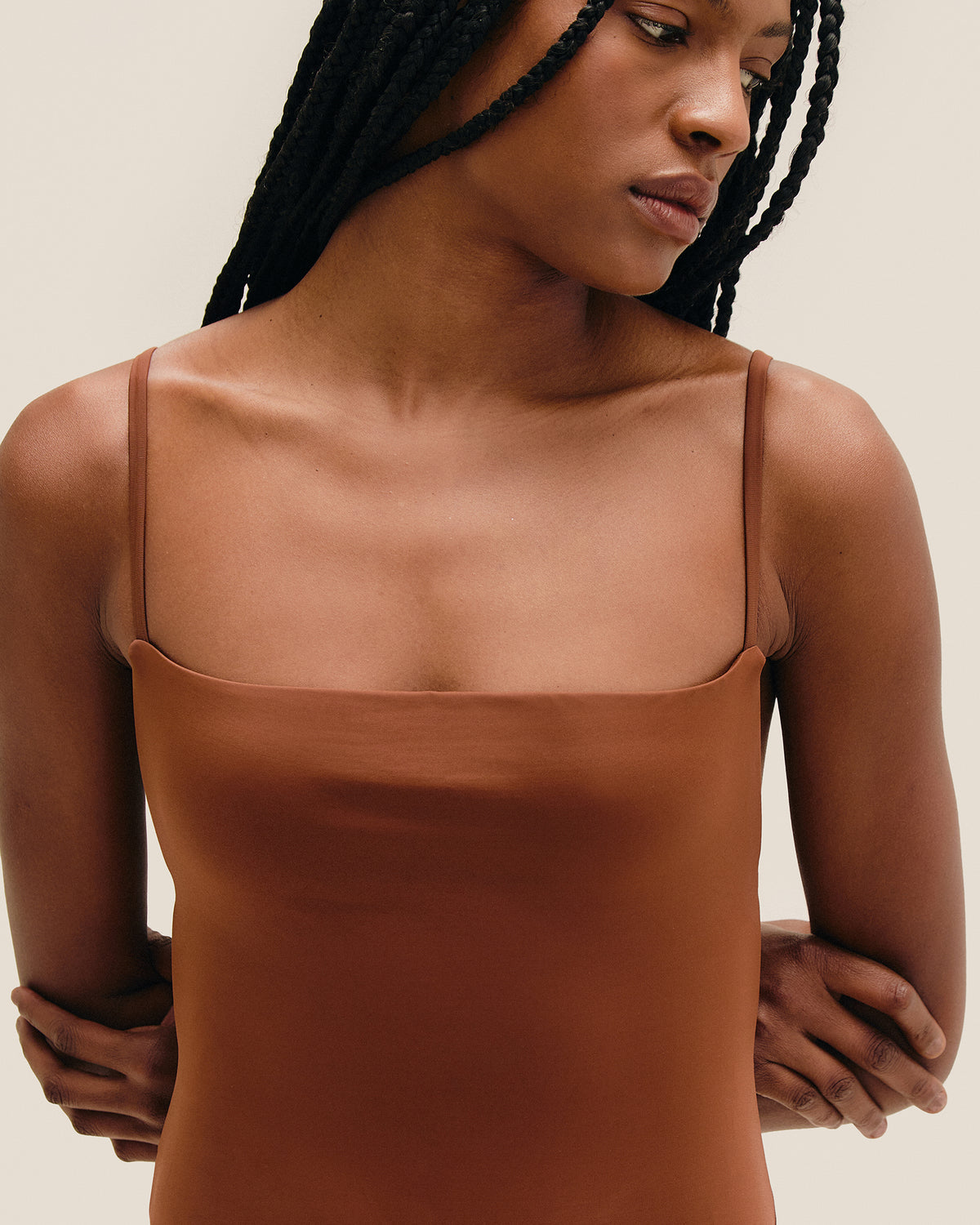 NINA SWIMSUIT MID BROWN