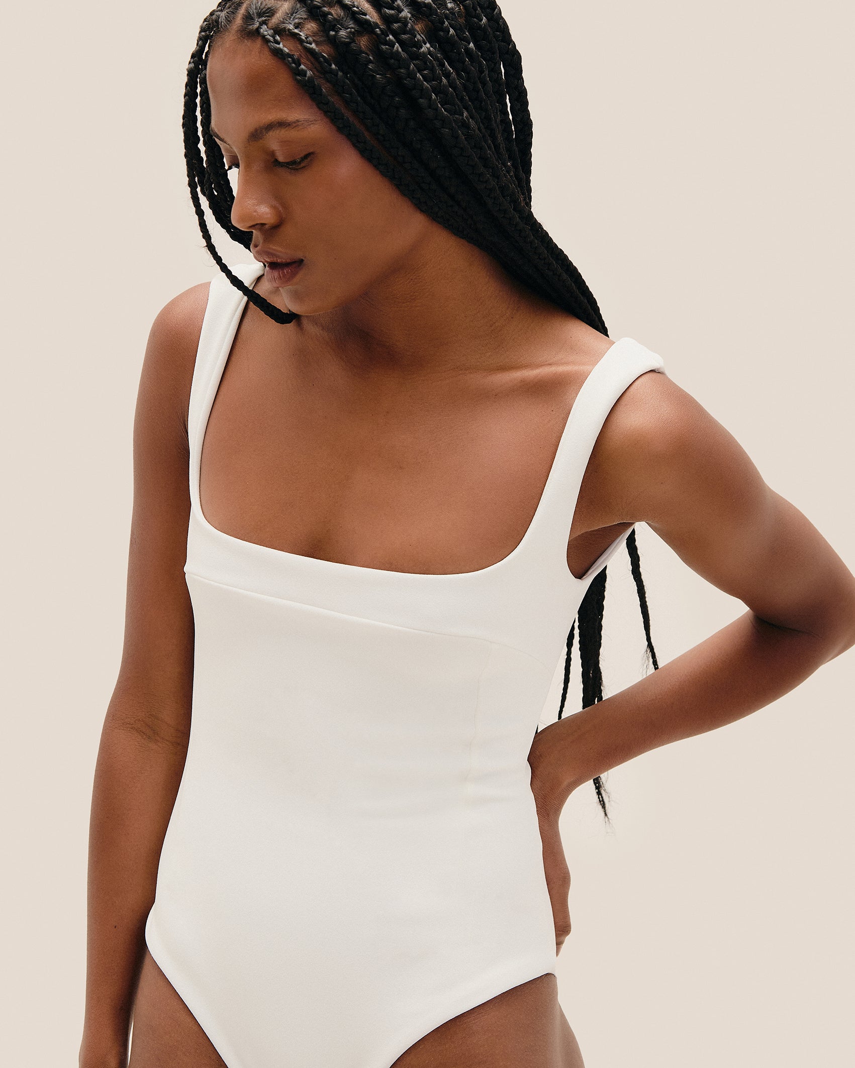 CREPE GABI SWIMSUIT OFF-WHITE