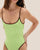 PIPPING THIDU SWIMSUIT RAPTURE GREEN STRIPES