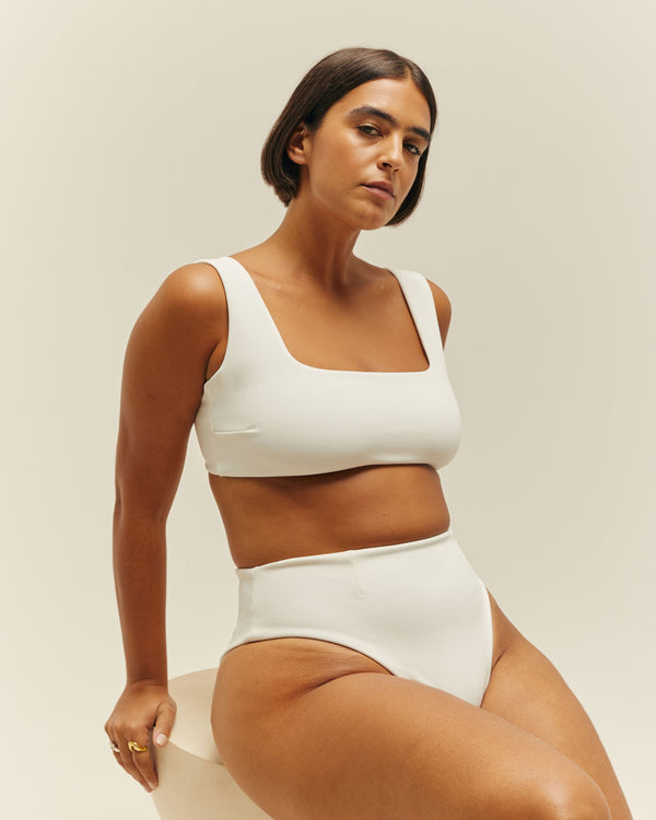 CREPE MANU TOP OFF-WHITE