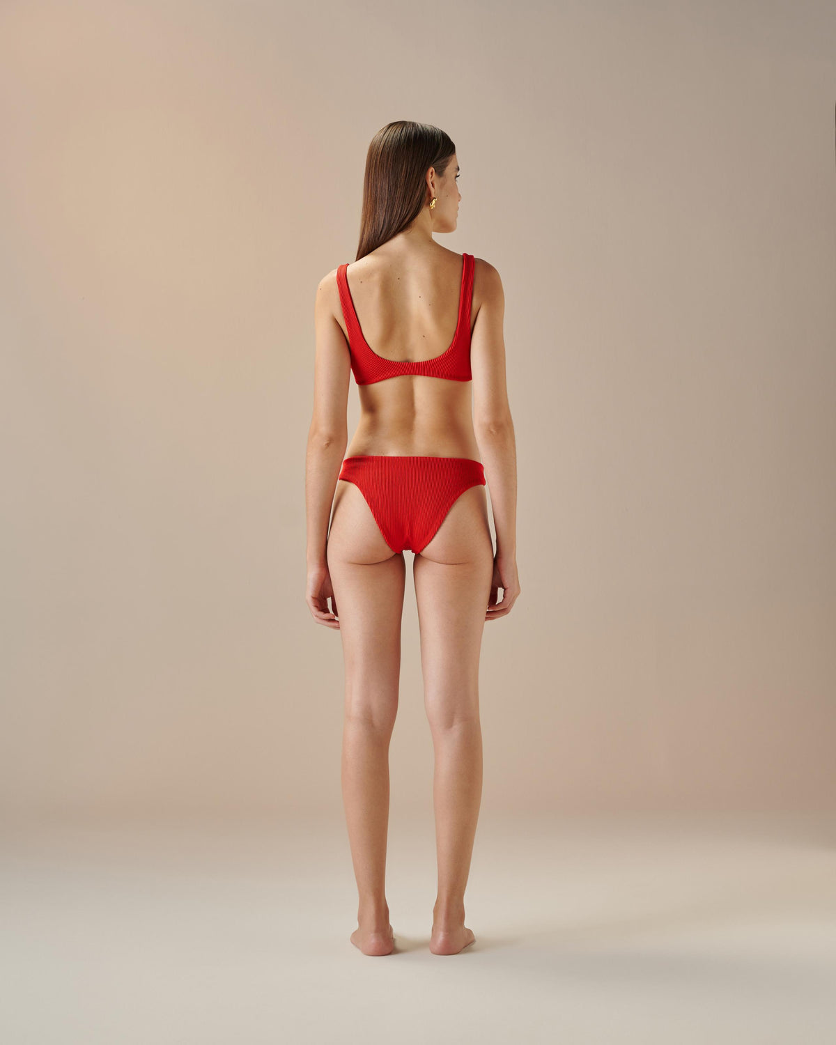 RIBBED JULIANA TOP RED SHIFT