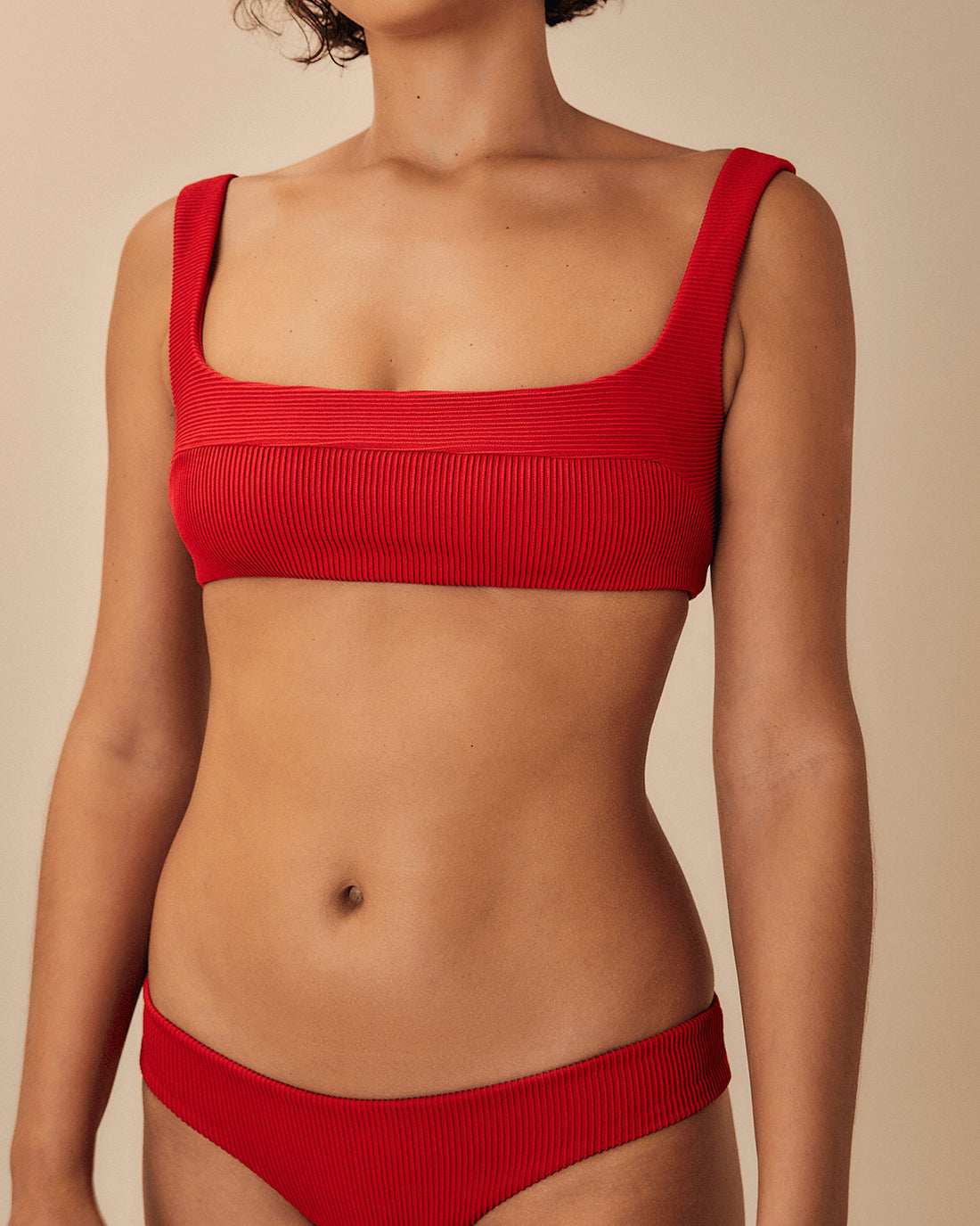 RIBBED GABI TOP RED SHIFT