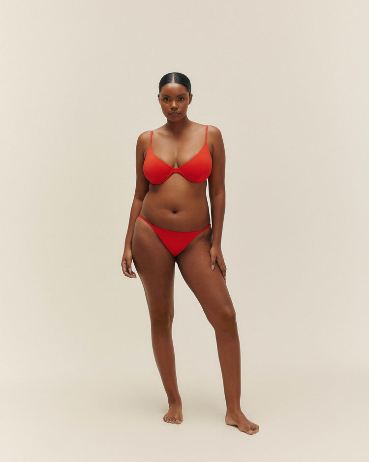TINA TOP ROUGE AJUSTABLE SHIFT
