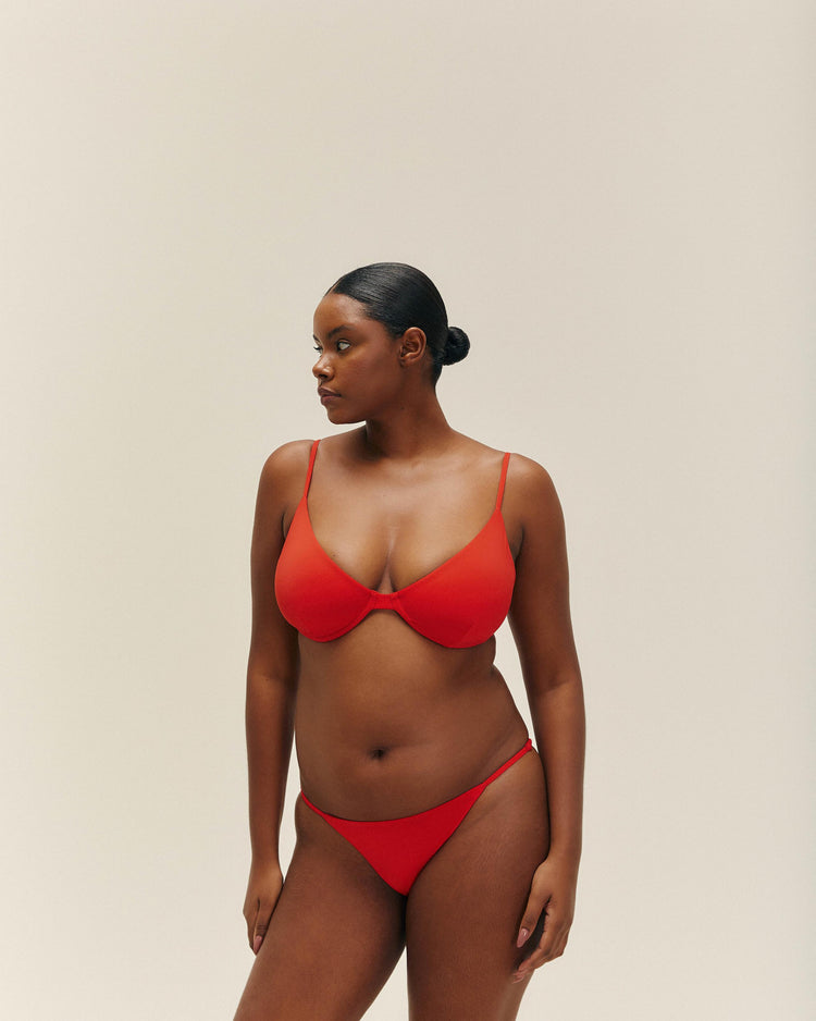 TINA TOP ROUGE AJUSTABLE SHIFT