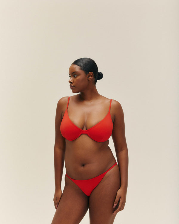 TINA TOP ROUGE AJUSTABLE SHIFT
