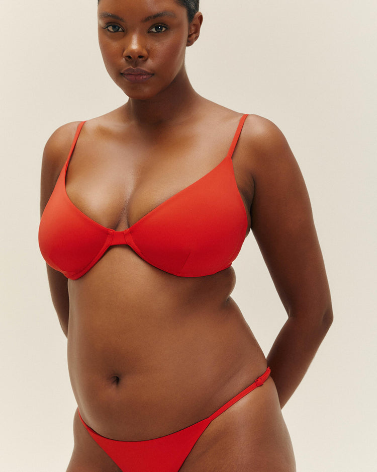 TINA TOP ROUGE AJUSTABLE SHIFT