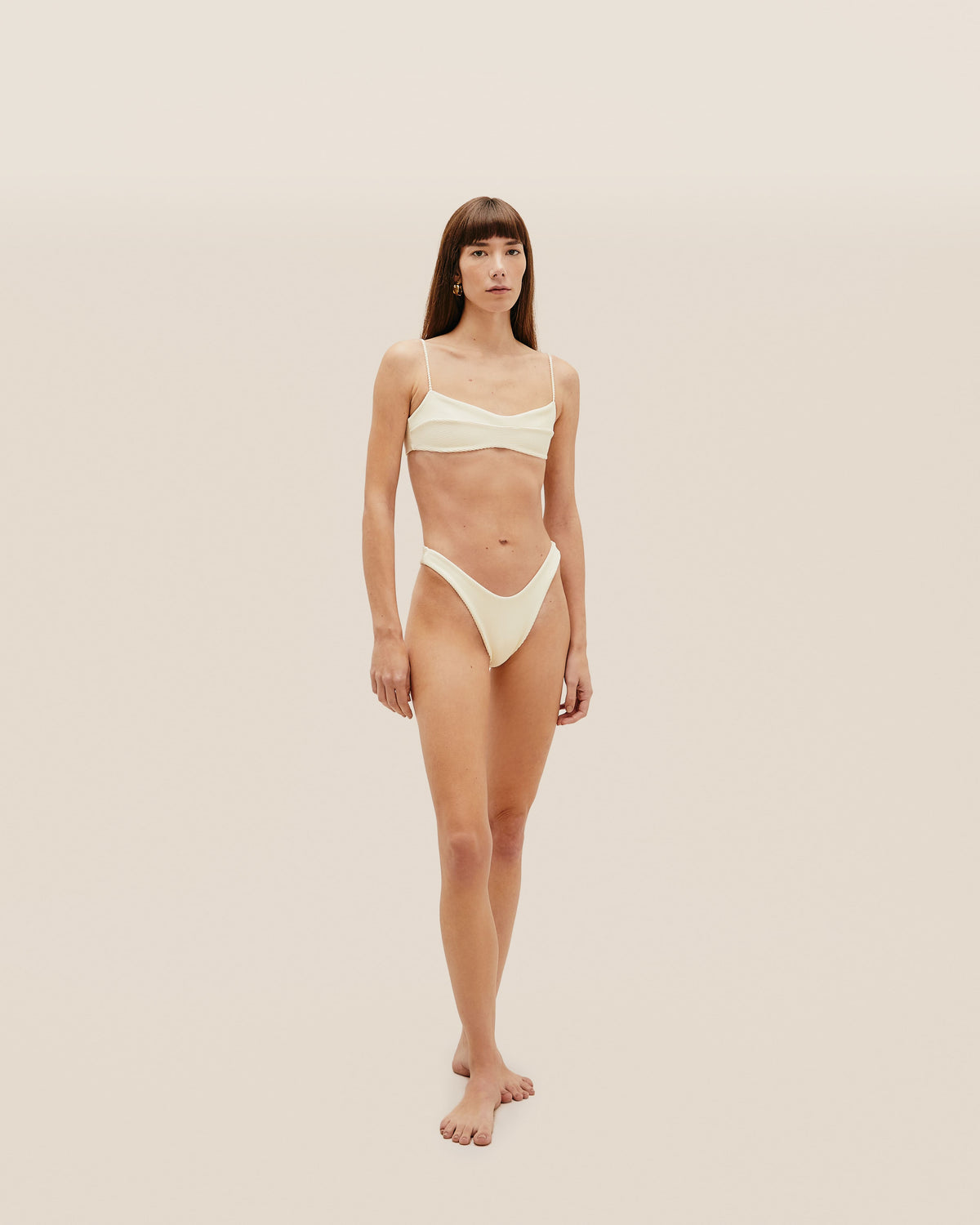 RIBBED AGATHA TOP WHITE CLAY
