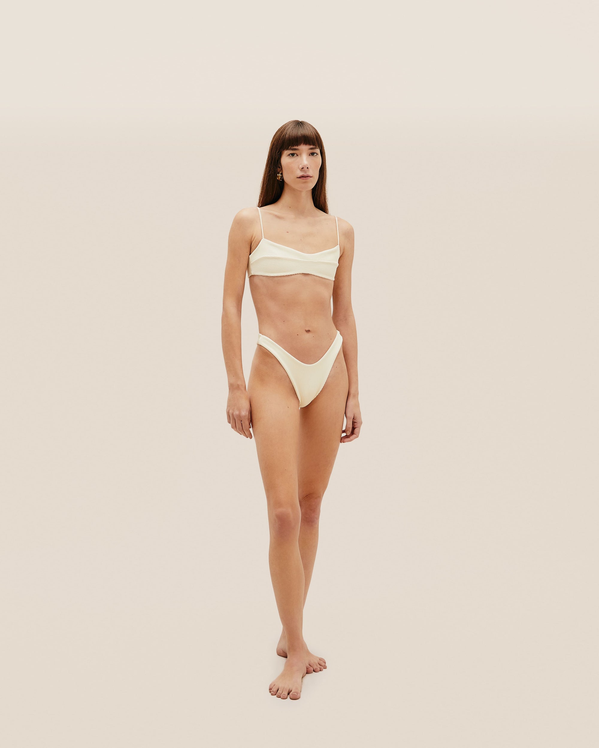 RIBBED AGATHA TOP WHITE CLAY