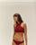 RIBBED LUCIANA TOP BORDEAUX