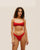 TOP AGATHA CON RIBETES ROJO SHIFT