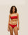 RIBBED GABI STRAIGHT TOP RED SHIFT