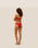 RIBBED GABI STRAIGHT TOP RED SHIFT