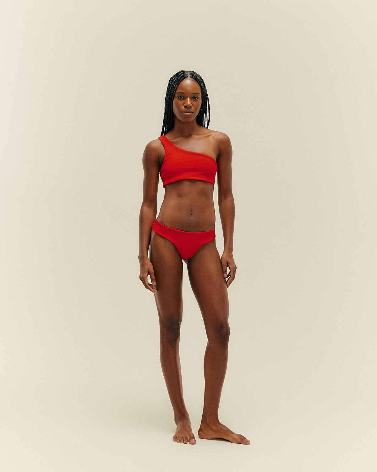 RIBBED PERLIN TOP RED SHIFT