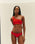 RIBBED PERLIN TOP RED SHIFT