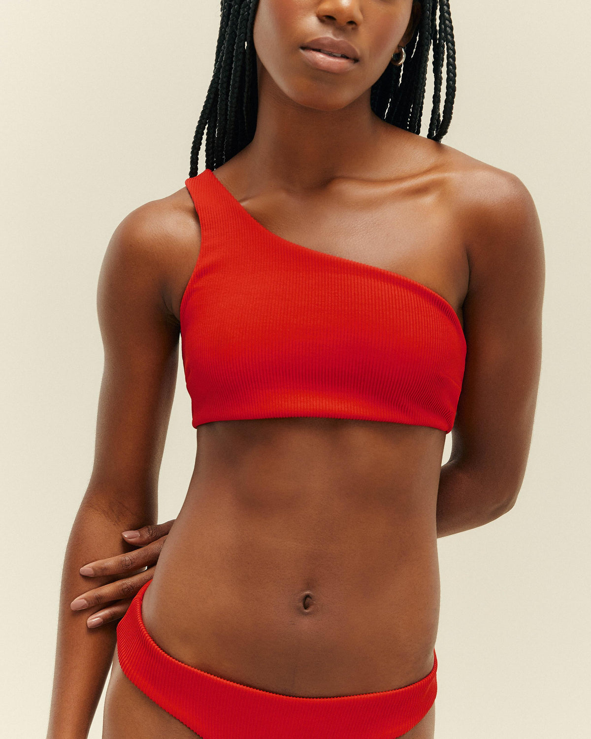 RIBBED PERLIN TOP RED SHIFT