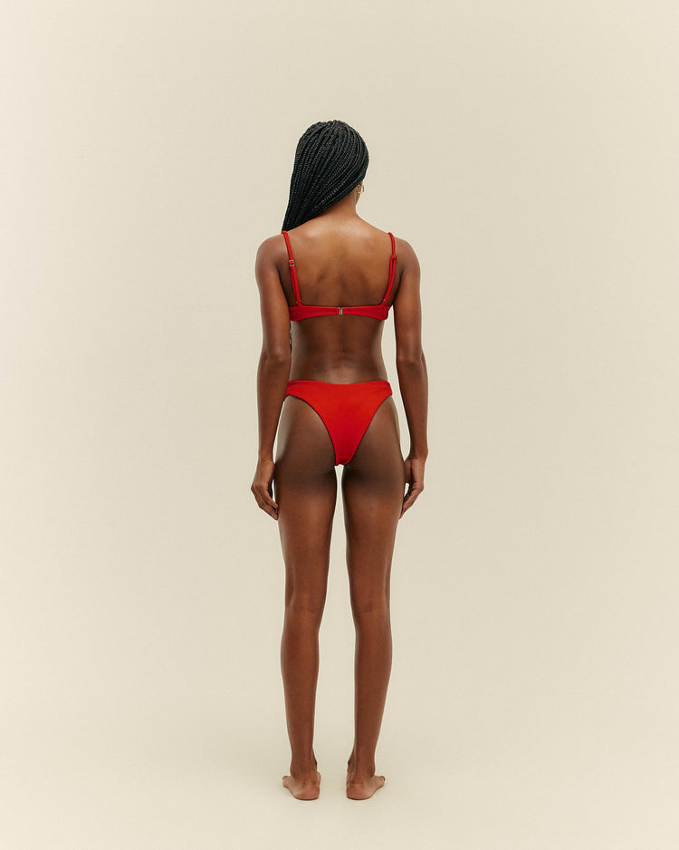 RIBBED MIA TOP RED SHIFT