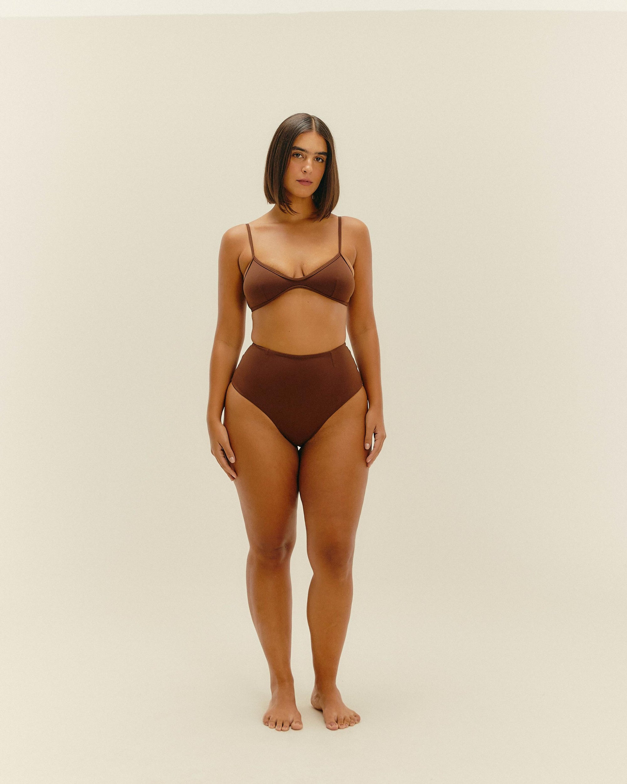 PIPPING THIDU TOP BRAUNA BROWN
