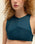 Camiseta de canalé con cortes múltiples en azul oscuro