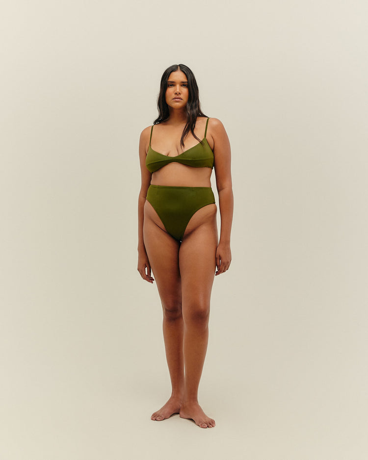 ADJUSTABLE MONICA TOP OLIVE GREEN