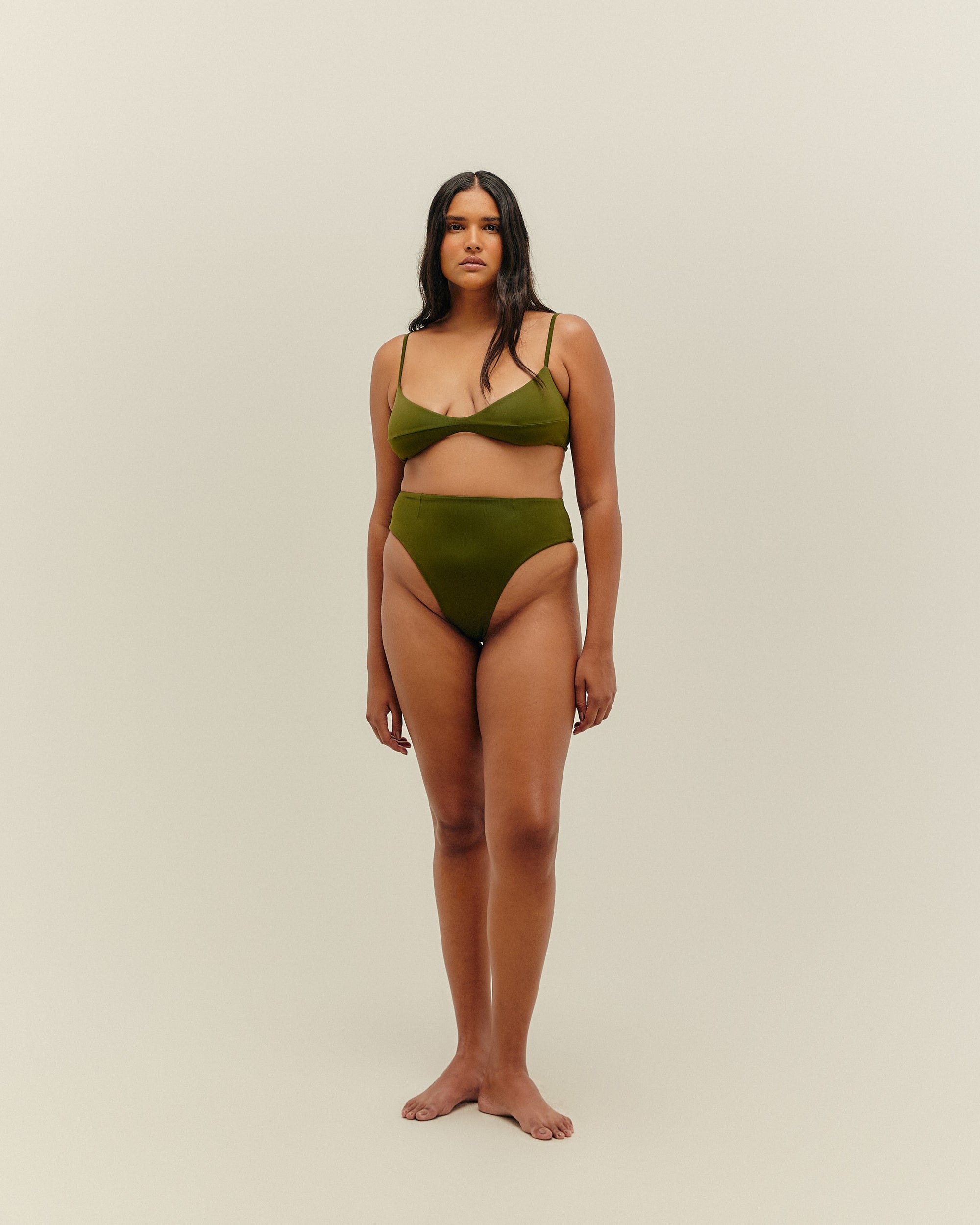 ADJUSTABLE MONICA TOP OLIVE GREEN