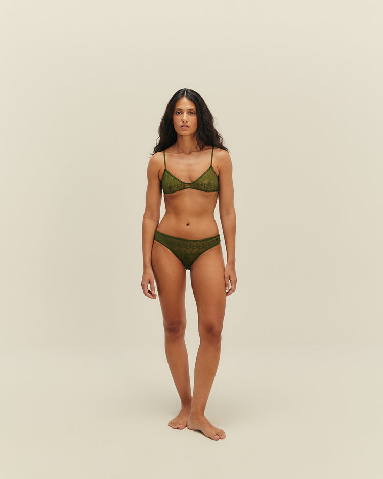 CRIS TOP OLIVE GREEN