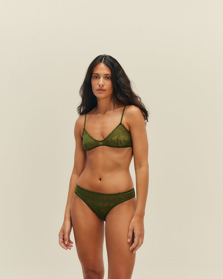 CRIS TOP OLIVE GREEN