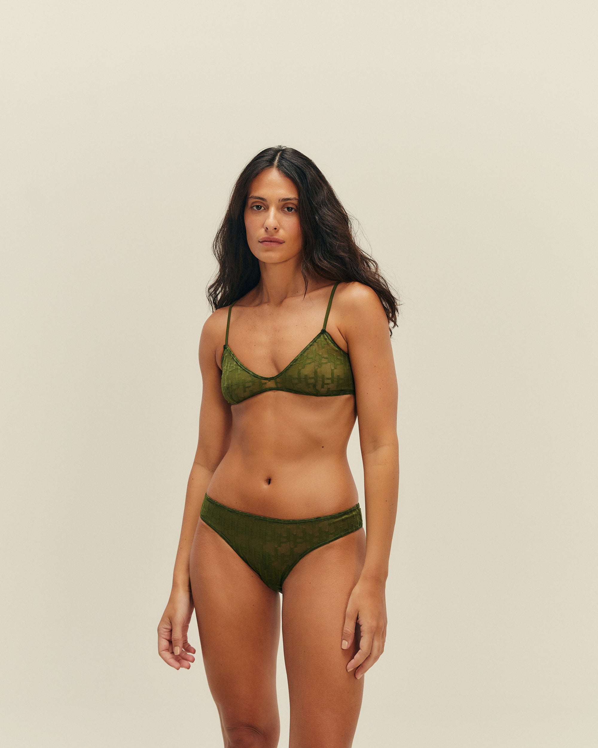 CRIS TOP OLIVE GREEN