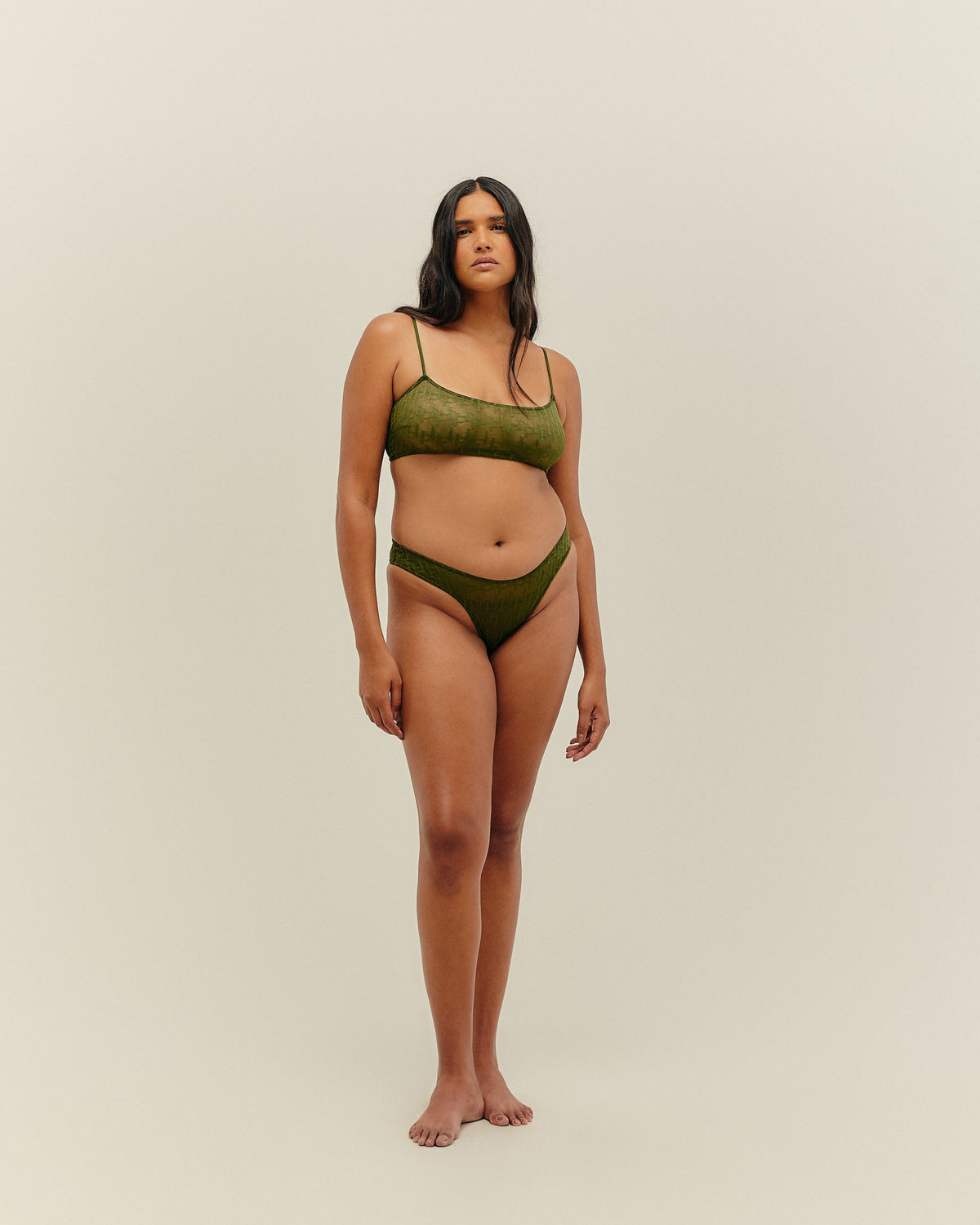 BETHANIA TOP OLIVE GREEN