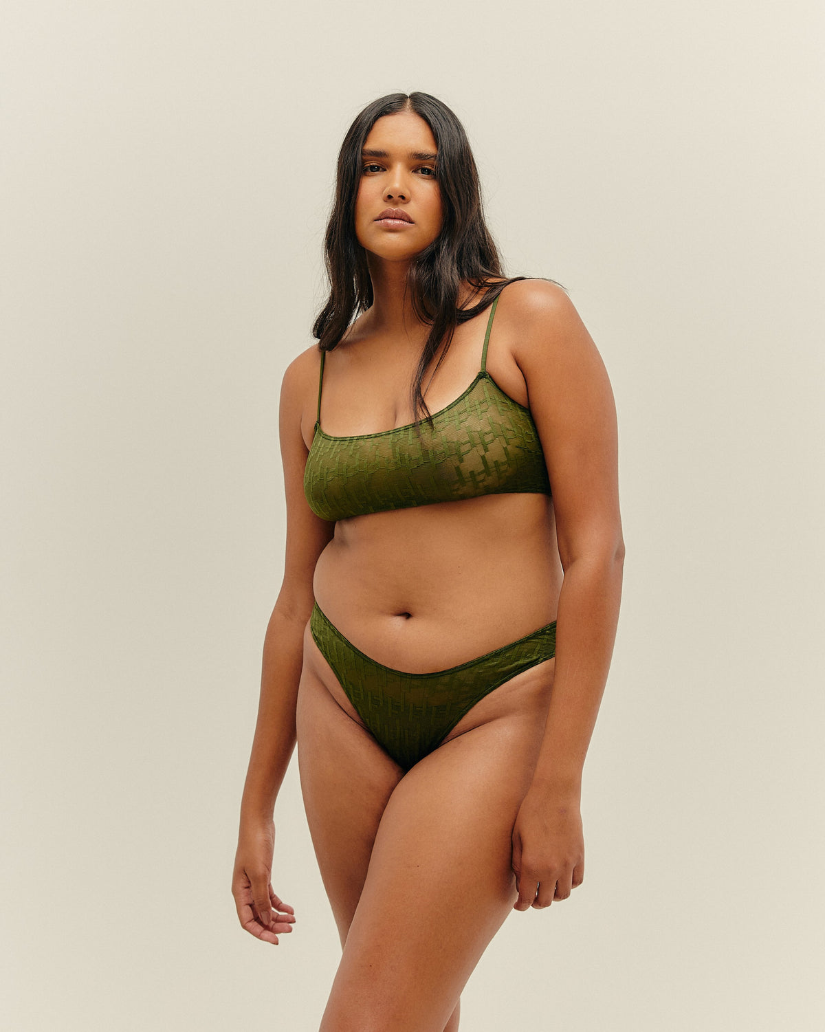 BETHANIA TOP OLIVE GREEN
