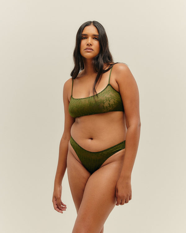 BETHANIA TOP OLIVE GREEN