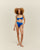 TOP CON TACCHETTE REGOLABILI BLU COBALTO
