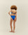 TOP CON TACCHETTE REGOLABILI BLU COBALTO
