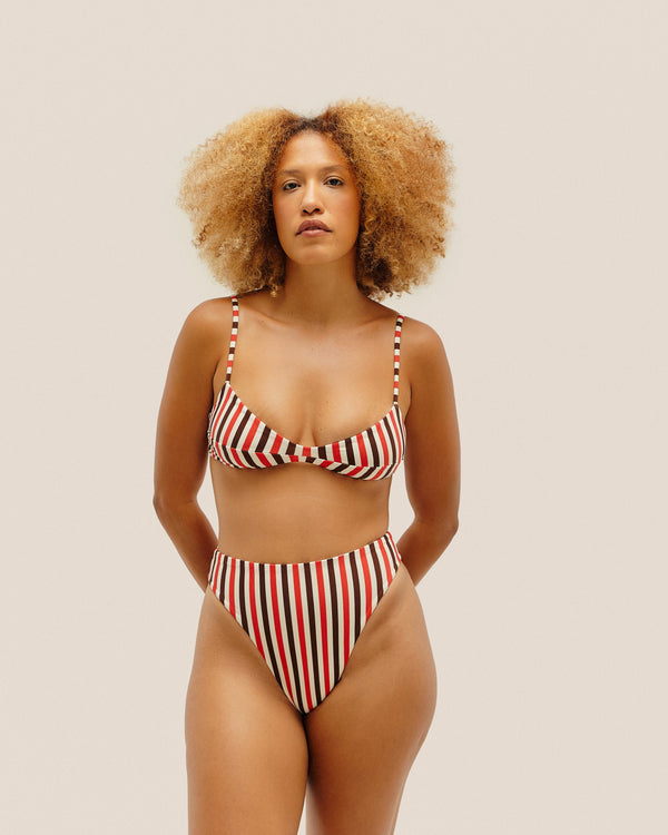 ADJUSTABLE MONICA TOP WITH 70s-STYLE STRIPES