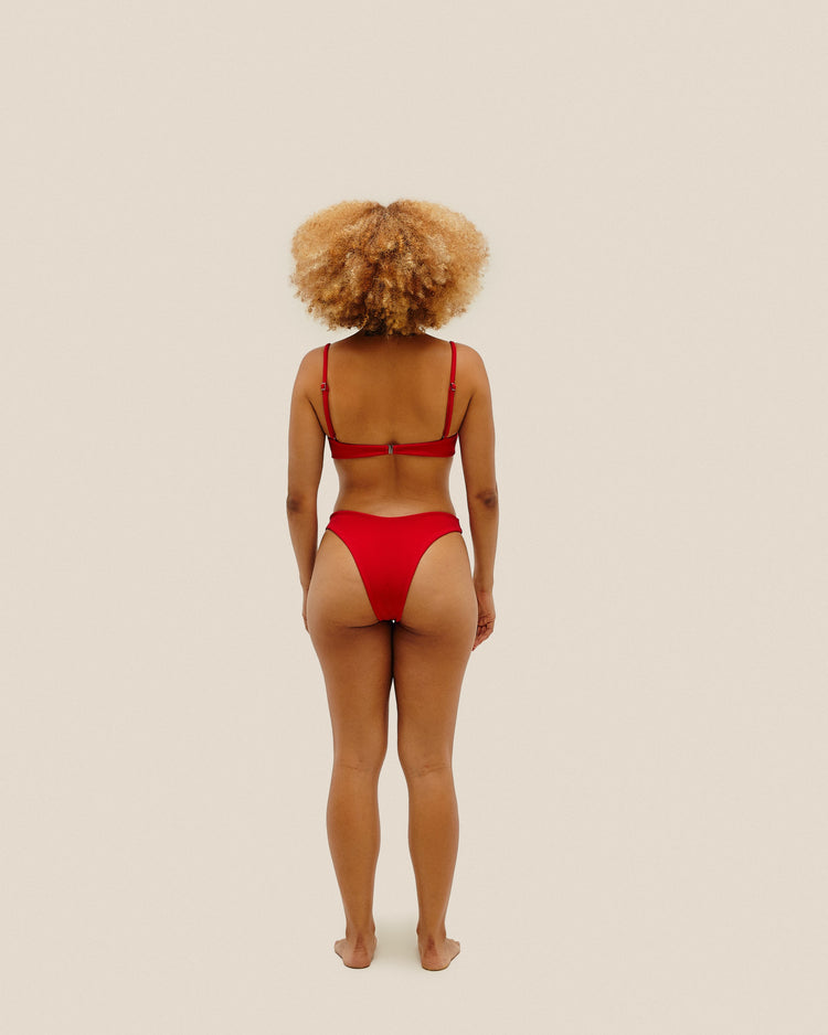 CREPE MONICA TOP ROUGE