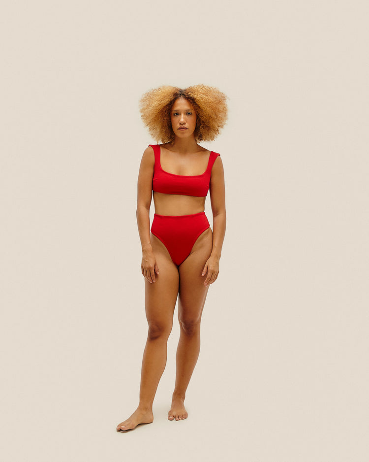 CREPE BRIGITTE TOP RED