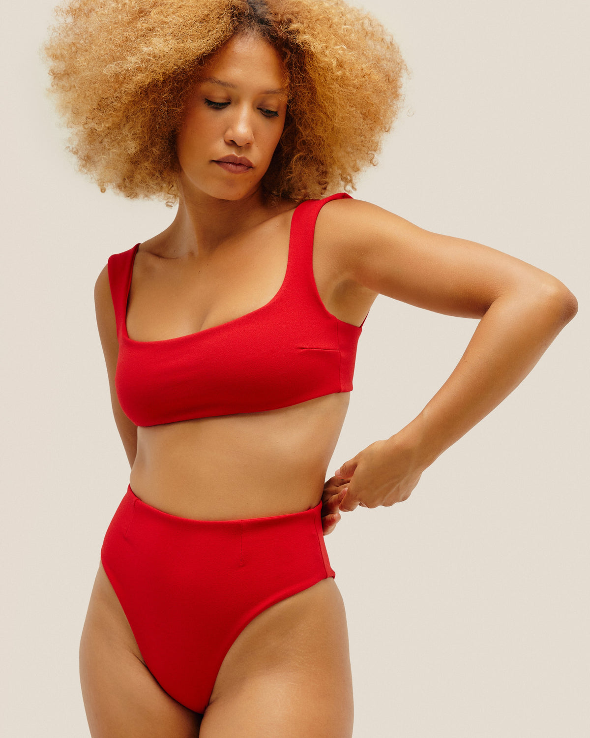 CREPE BRIGITTE TOP RED