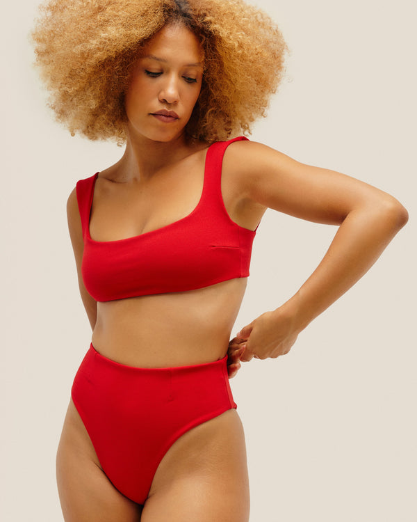CREPE BRIGITTE TOP RED
