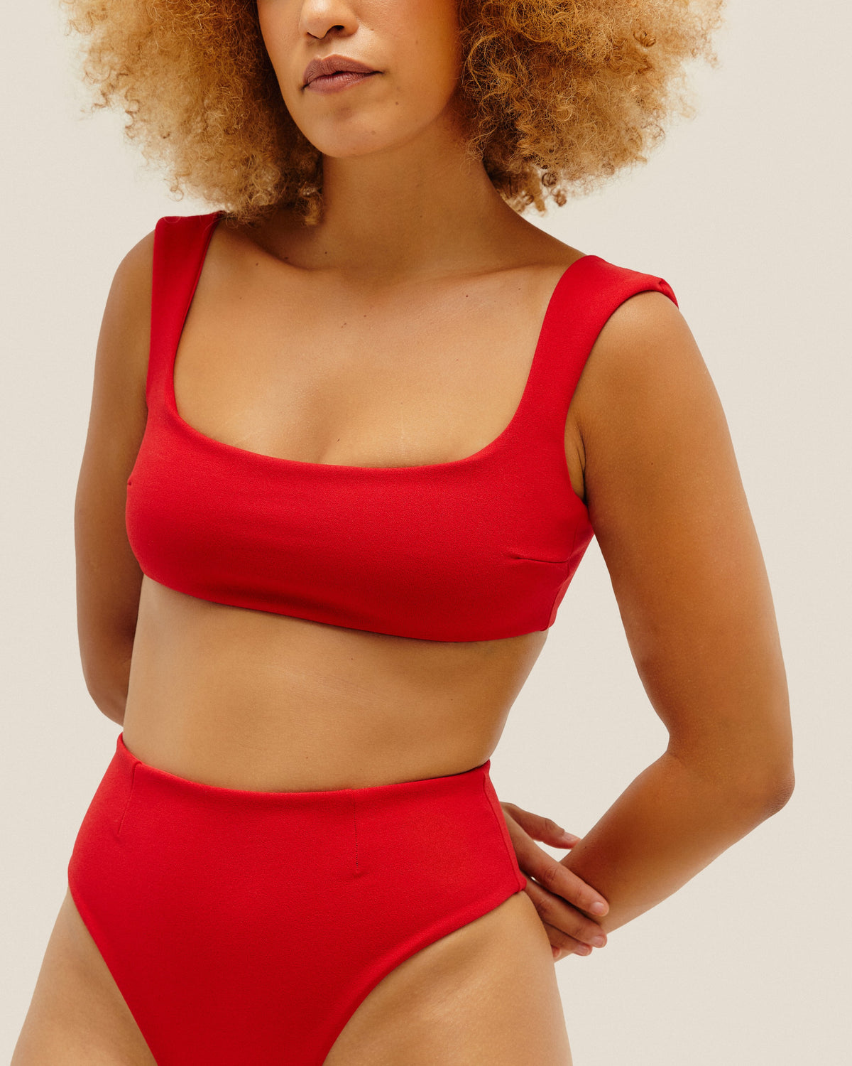 CREPE BRIGITTE TOP RED