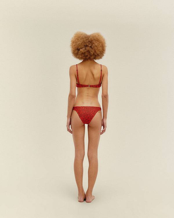 PRINTED MONICA SET LEOPARD RED