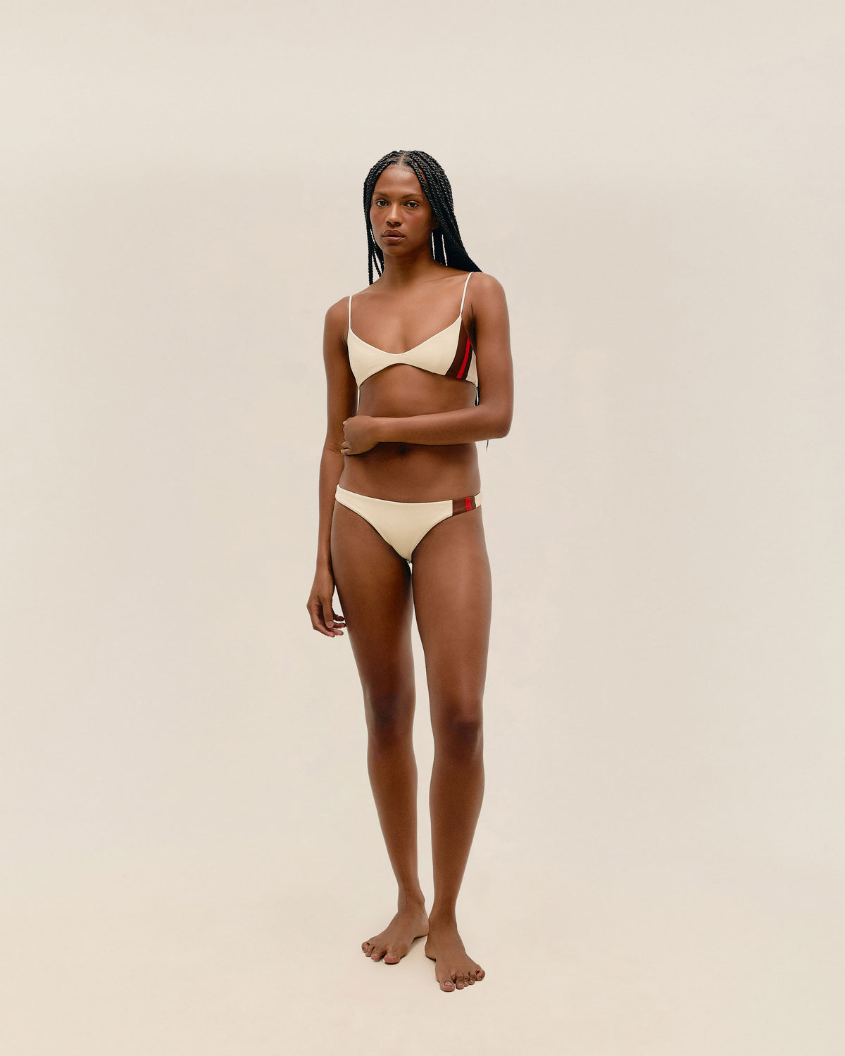 CRIS TOP WHITE SPORT STRIPES
