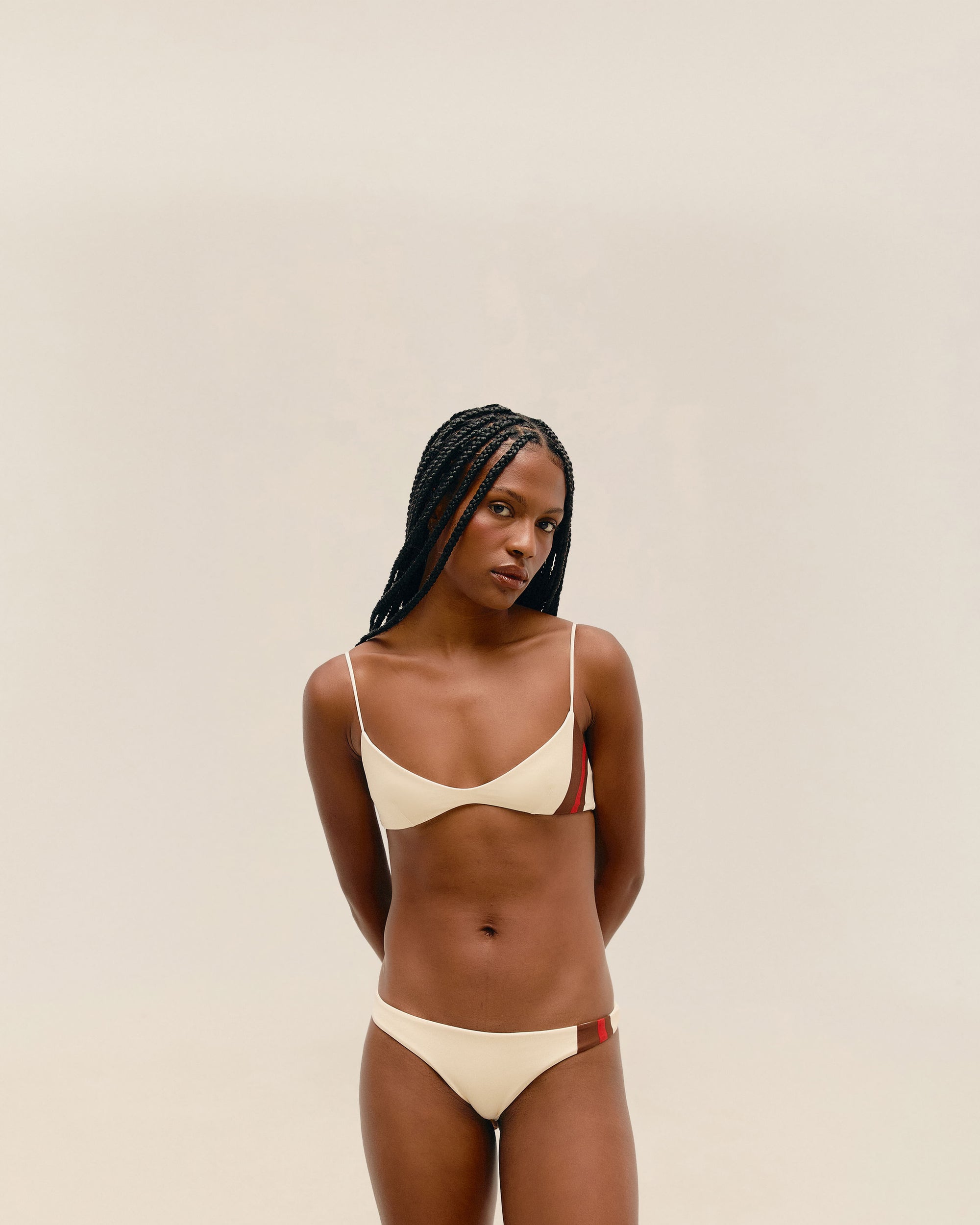 CRIS TOP WHITE SPORT STRIPES