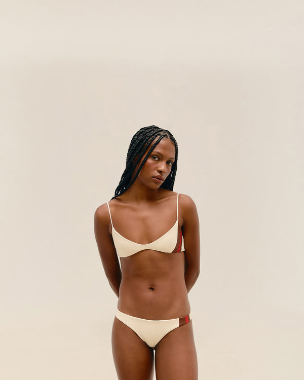 CRIS TOP WHITE SPORT STRIPES